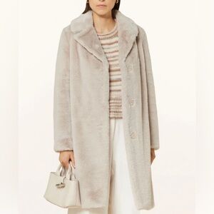 Gently worn Herno Beige Faux Fur Jacket / Coat